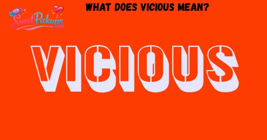 What Does Vicious Mean